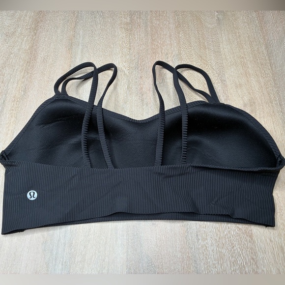 Lululemon Like a Cloud Ribbed Bra *Light Support, B/C Cup Black Sz 14 - Picture 4 of 4